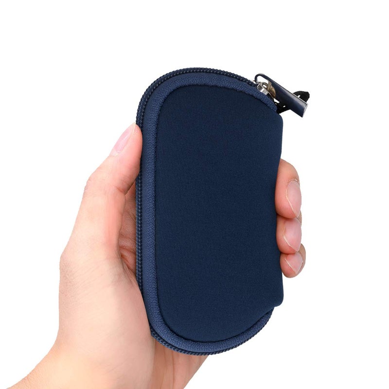 kwmobile Neoprene Case Compatible with Apple Magic Mouse 1/2 - Case for Mouse Soft Pouch Carry Bag - Dark Blue - Image 4